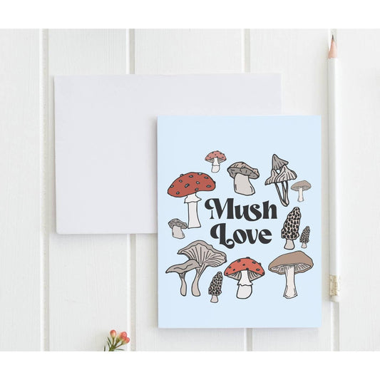 Mush Love Cute Mushroom Greeting Card-Moonlight Makers-The Bullish Store