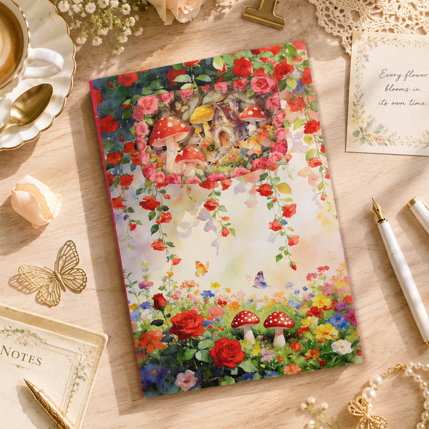 Mushroom Butterfly 3D Journal | 60 Pages