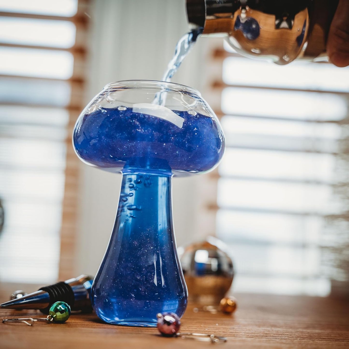 Mushroom Cocktail Glass | Retro Disco Glassware for Cocktails & Mocktails