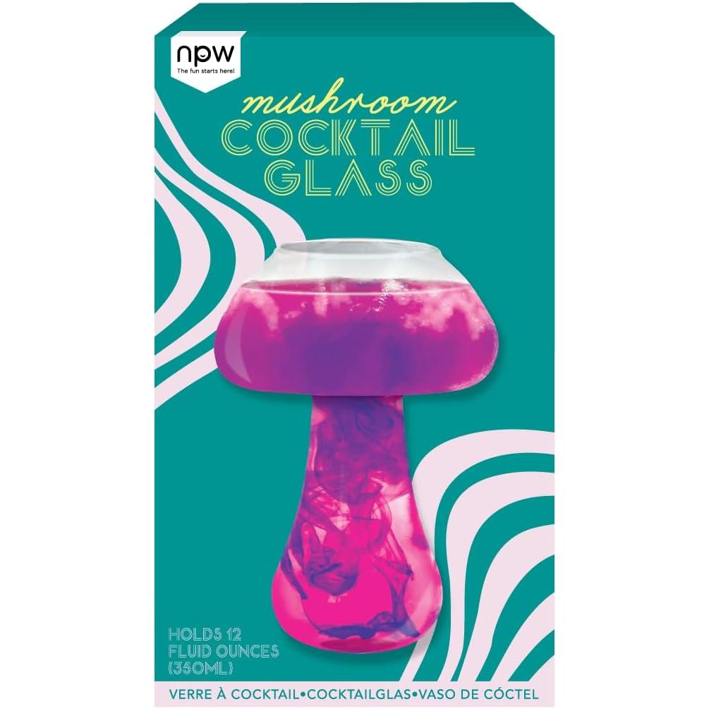 Mushroom Cocktail Glass | Retro Disco Glassware for Cocktails & Mocktails