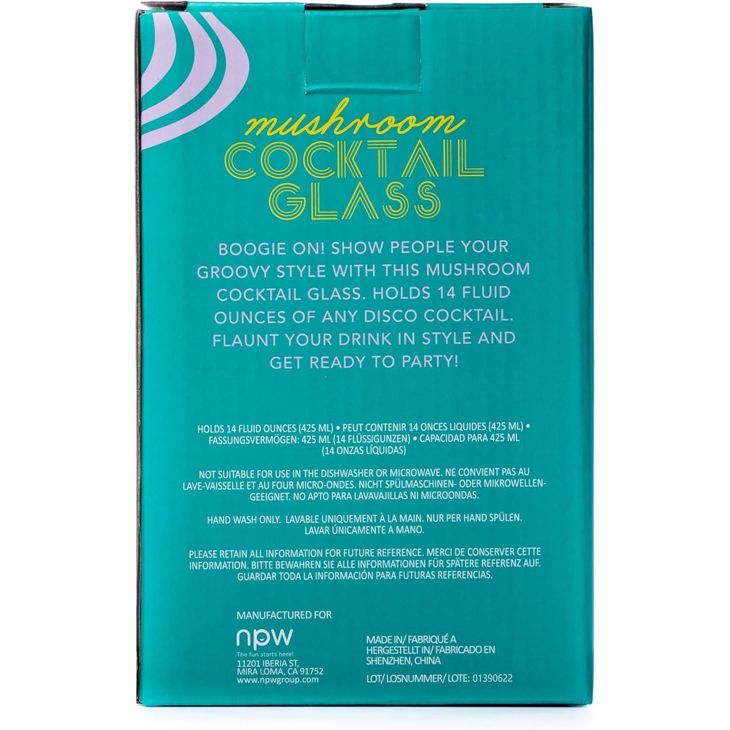 Mushroom Cocktail Glass | Retro Disco Glassware for Cocktails & Mocktails