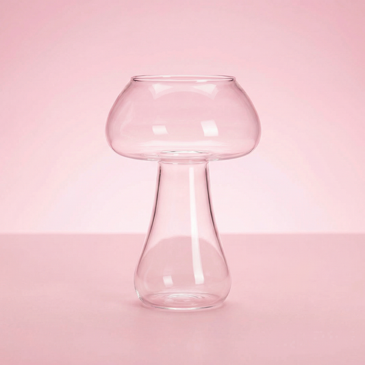 Mushroom Cocktail Glass | Retro Disco Glassware for Cocktails & Mocktails