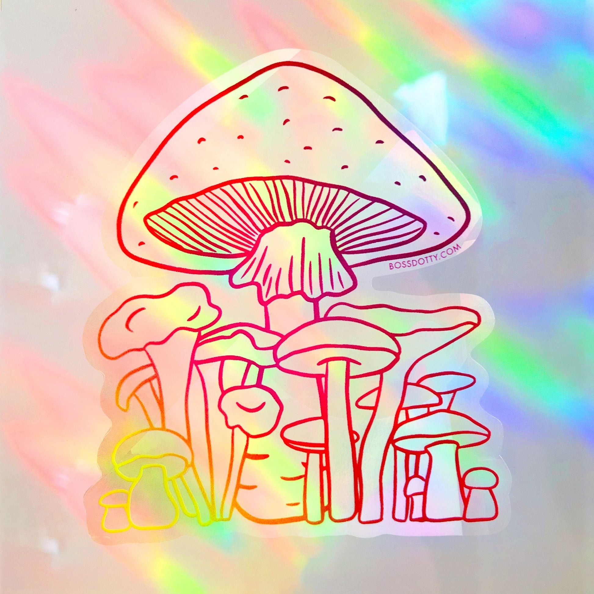 Mushroom Rainbow Sun Catcher | Window Decal Transforms Light Into a Rainbow