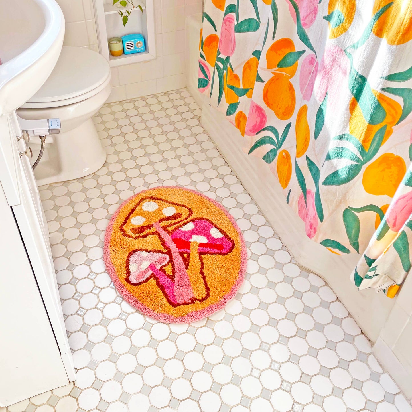 Mushroom Ultrasoft Rug | Slip Resistant Door Mat | 23"