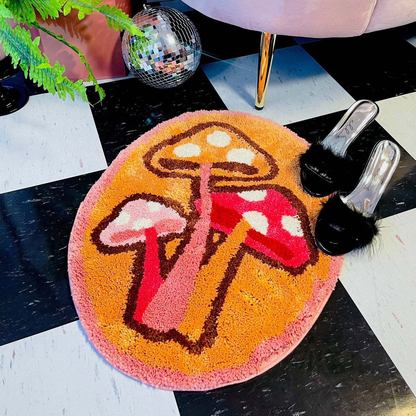 Mushroom Ultrasoft Rug | Slip Resistant Door Mat | 23"