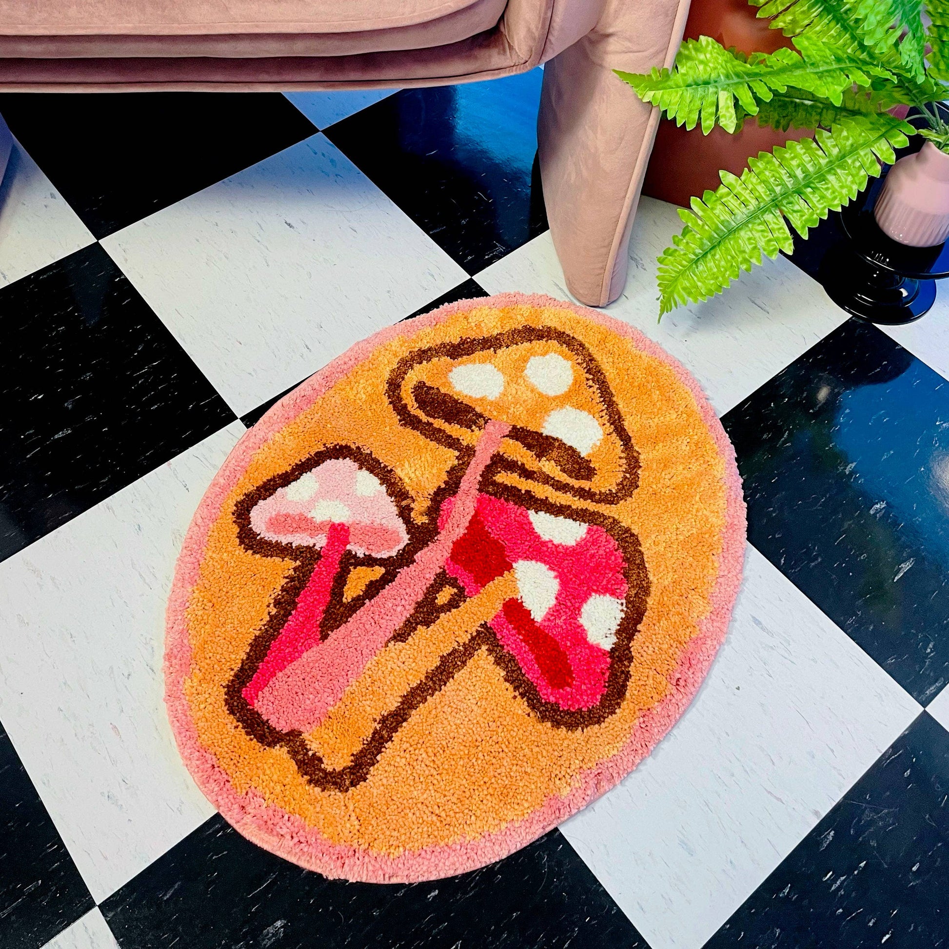 Mushroom Ultrasoft Rug | Slip Resistant Door Mat | 23"