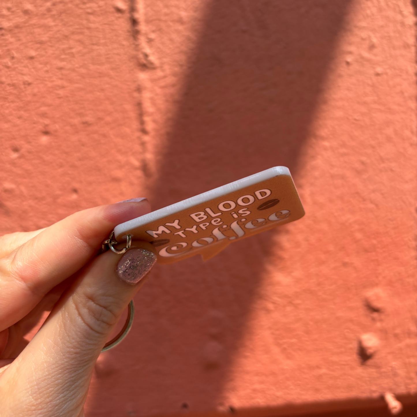 My Blood Type Is Coffee Keychain-Creative Brands-The Bullish Store