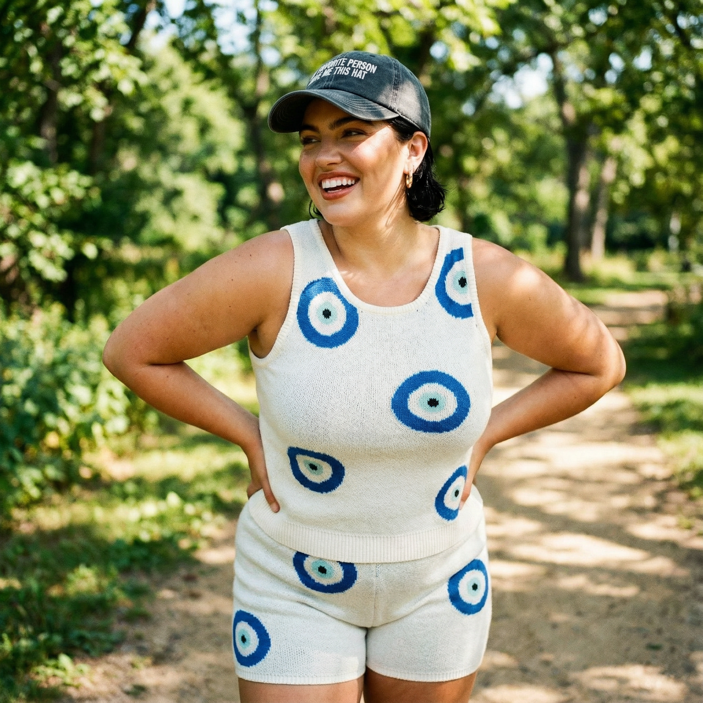 My Favorite Person Stonewashed Black Baseball Cap | Unisex Fathers Day Dad Gift