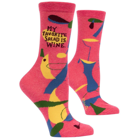 My Favorite Salad is Wine Women's Crew Socks