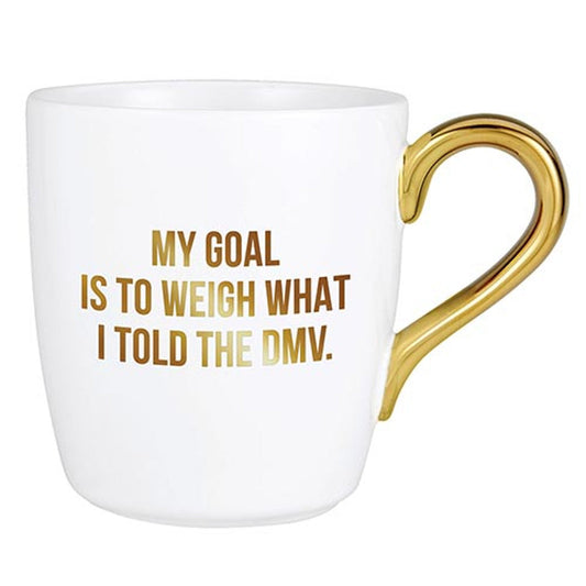 My Goal Is To Weigh Gold Handle Mug | Stoneware Coffee Tea Cup | 16oz