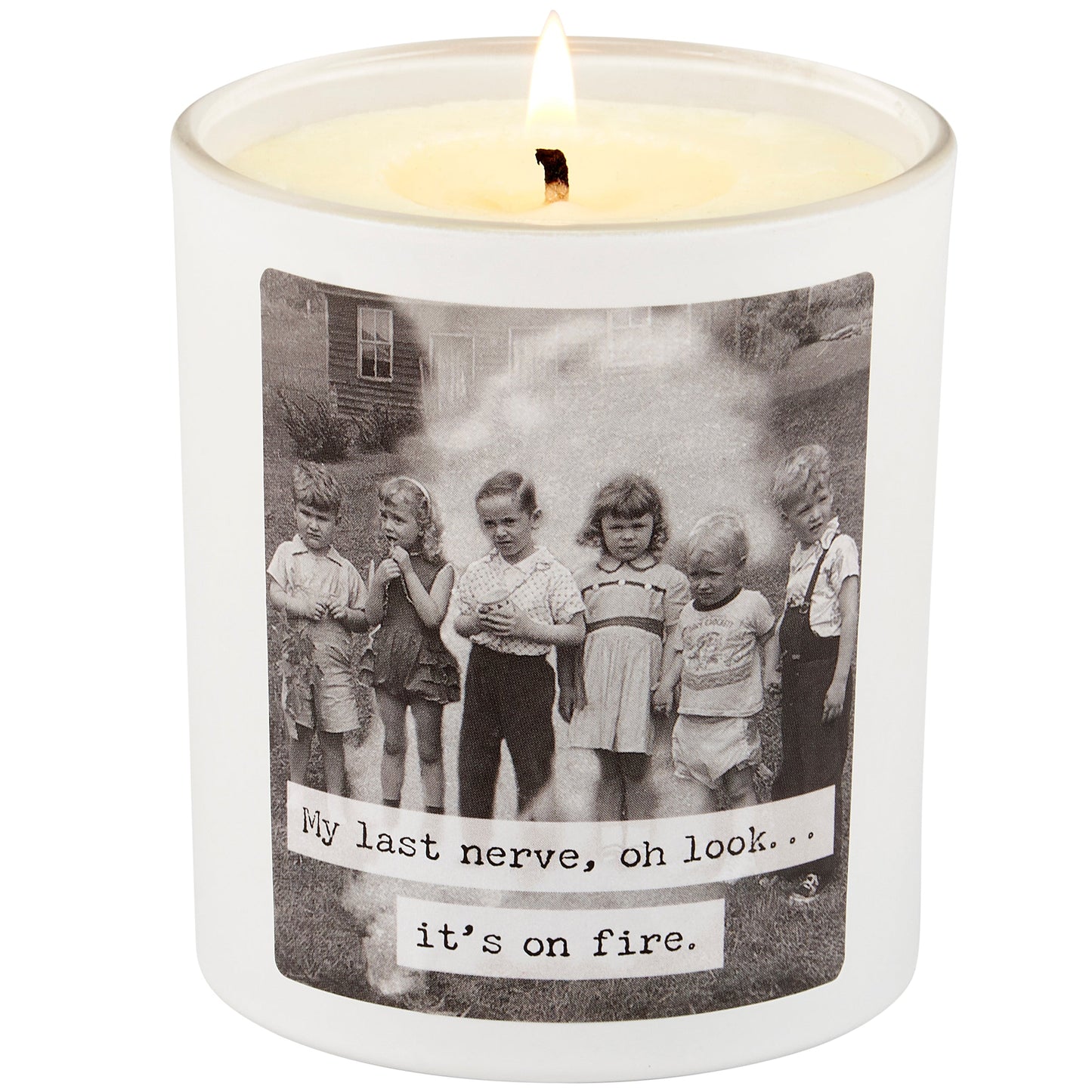 My Last Nerve Jar Candle | Vintage Photograph Double Sided Design | Soy Wax Lavender Scent