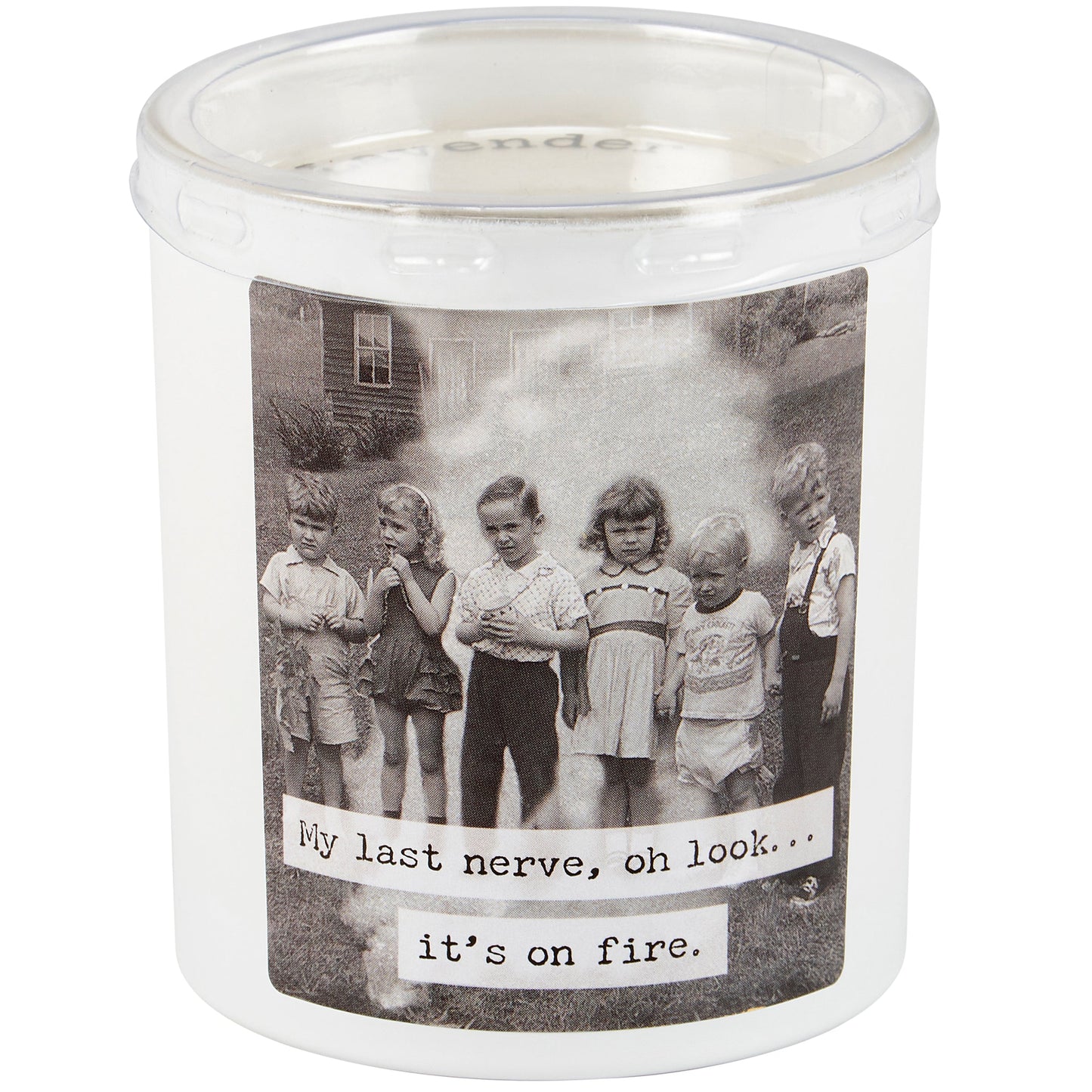 My Last Nerve Jar Candle | Vintage Photograph Double Sided Design | Soy Wax Lavender Scent