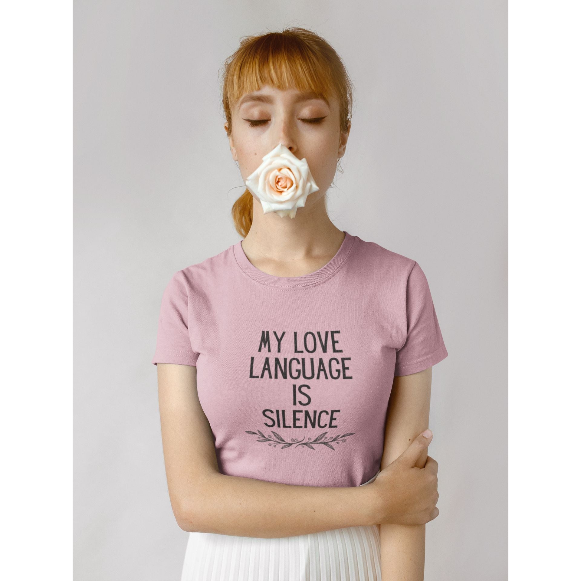 My Love Language is Silence Women's Midweight Cotton Tee