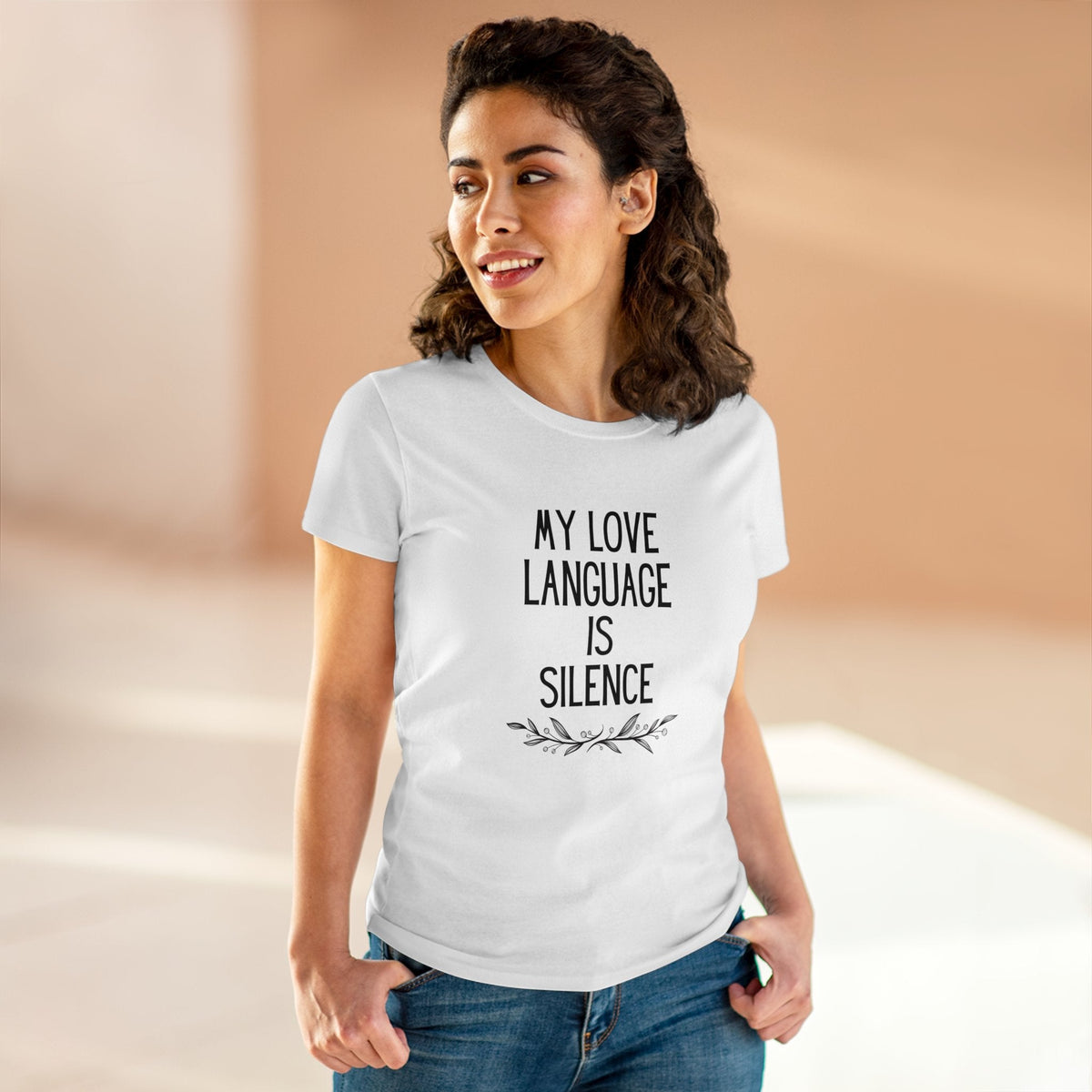 My Love Language is Silence Women's Midweight Cotton Tee