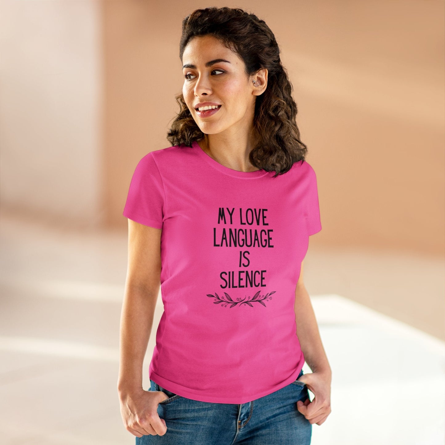 My Love Language is Silence Women's Midweight Cotton Tee