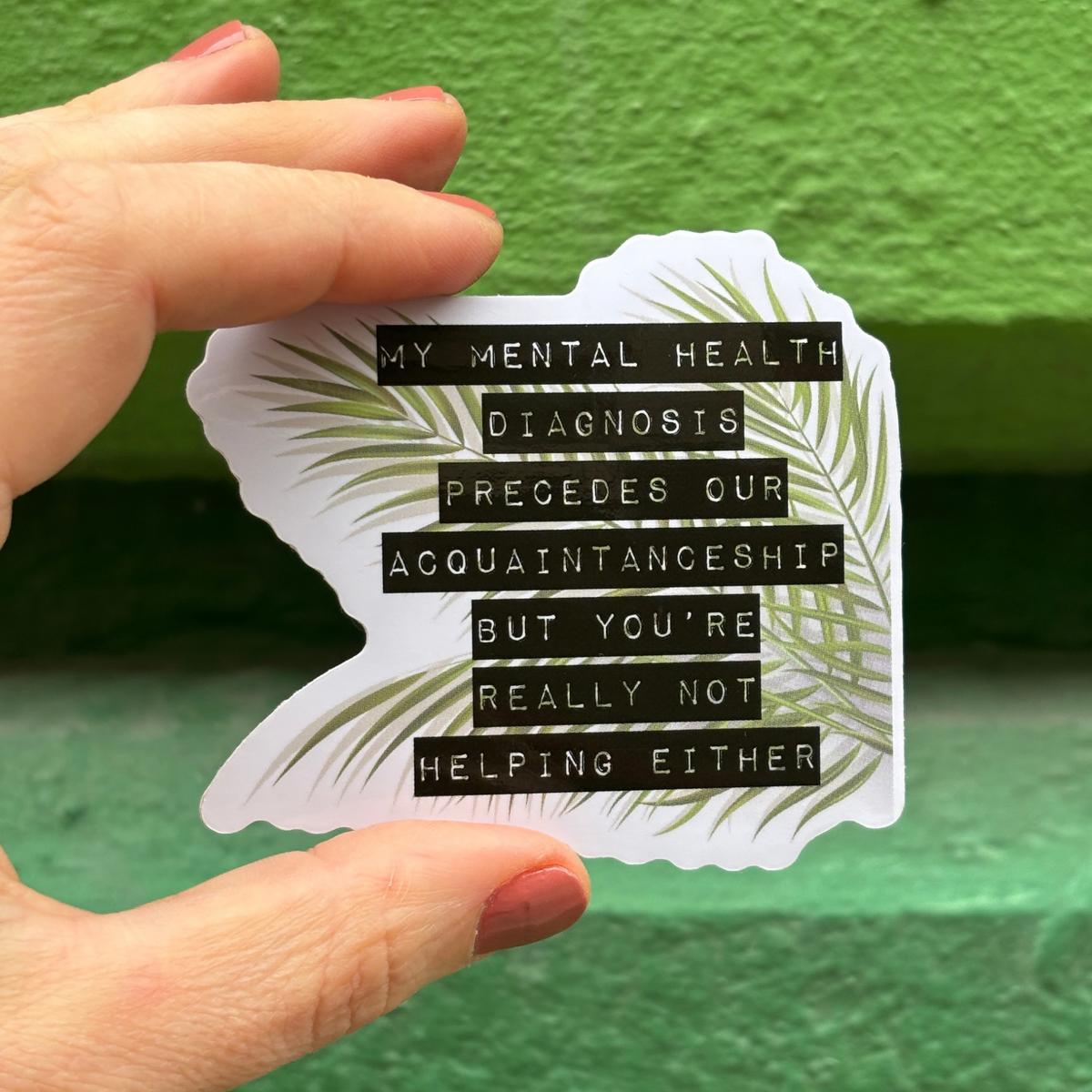 My Mental Health Diagnosis Precedes Our Acquaintanceship Sticker | Vinyl Die Cut Decal-GetBullish-The Bullish Store
