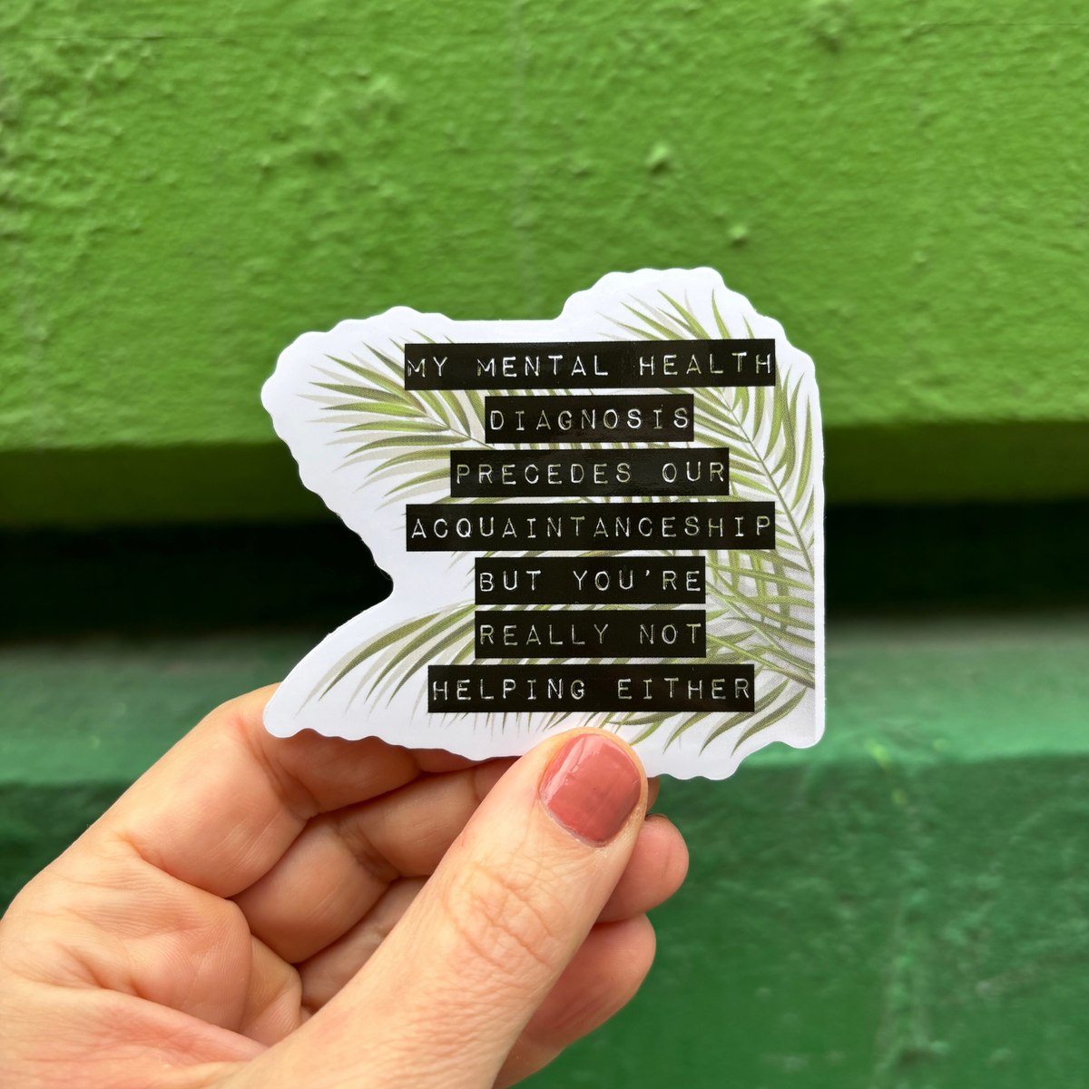 My Mental Health Diagnosis Precedes Our Acquaintanceship Sticker | Vinyl Die Cut Decal-GetBullish-The Bullish Store