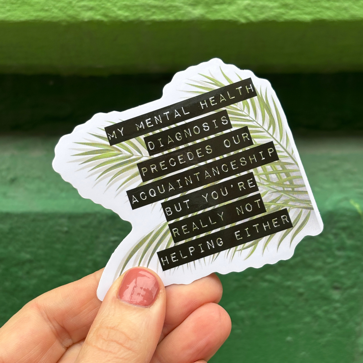 My Mental Health Diagnosis Precedes Our Acquaintanceship Sticker | Vinyl Die Cut Decal-GetBullish-The Bullish Store
