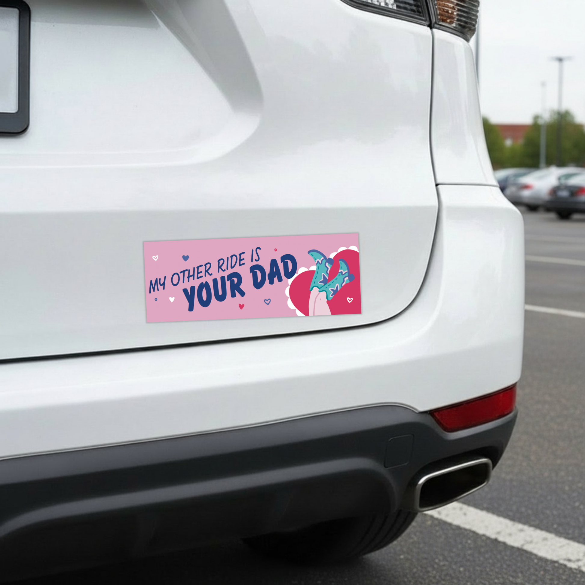 My Other Ride Is Your Dad Car Magnet | Funny Bumper Magnet-Sleazy Greetings-The Bullish Store