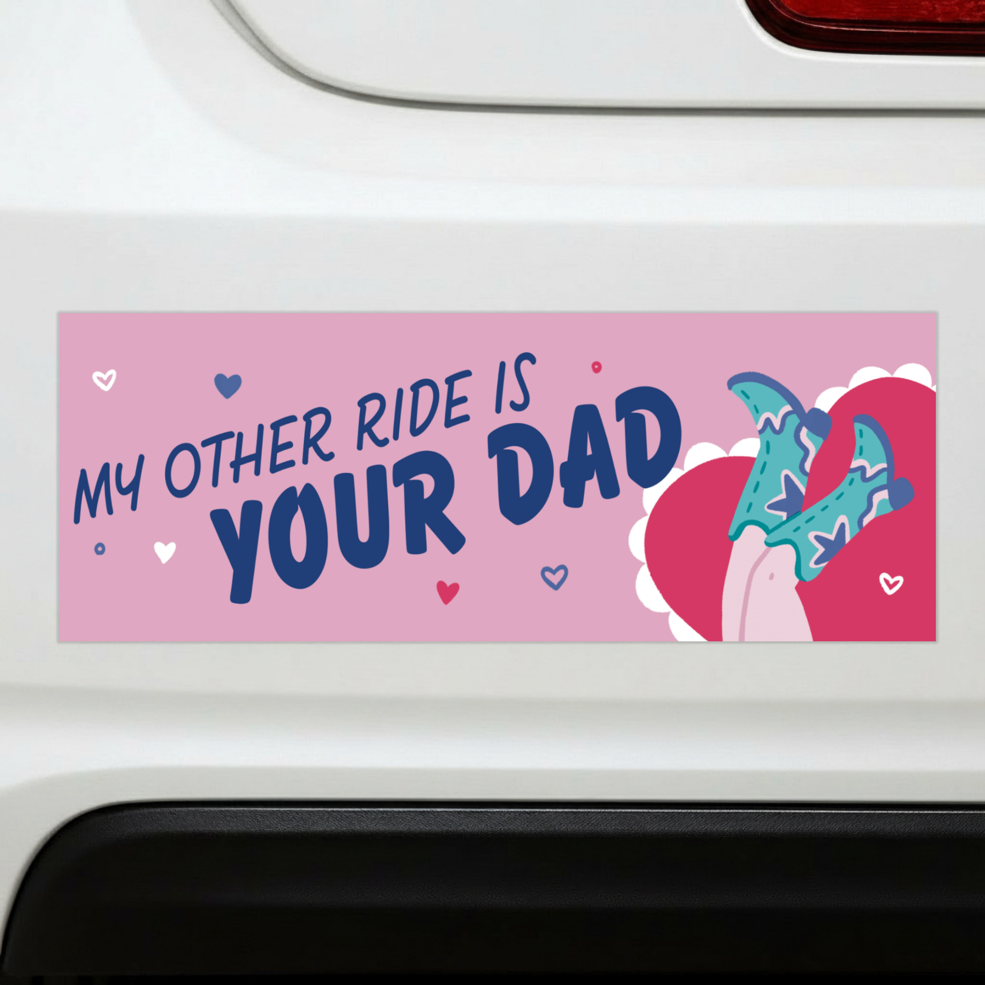 My Other Ride Is Your Dad Car Magnet | Funny Bumper Magnet-Sleazy Greetings-The Bullish Store