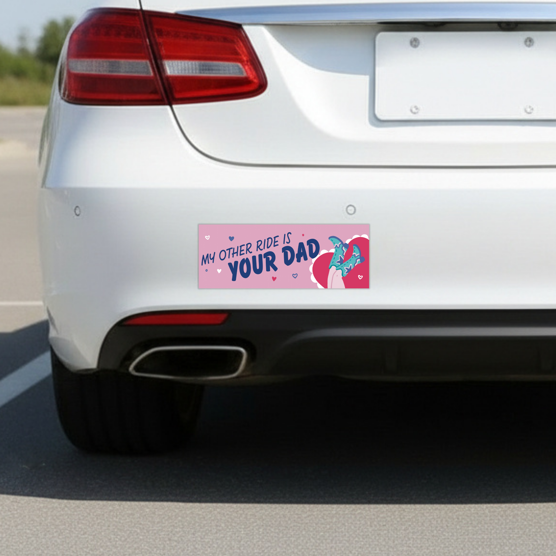 My Other Ride Is Your Dad Car Magnet | Funny Bumper Magnet-Sleazy Greetings-The Bullish Store