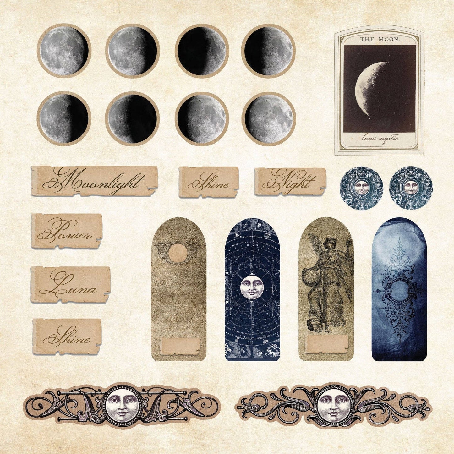 Mystical Ephemera Stickers | An Enchanting Vintage Sticker Book | Over 900 Decals
