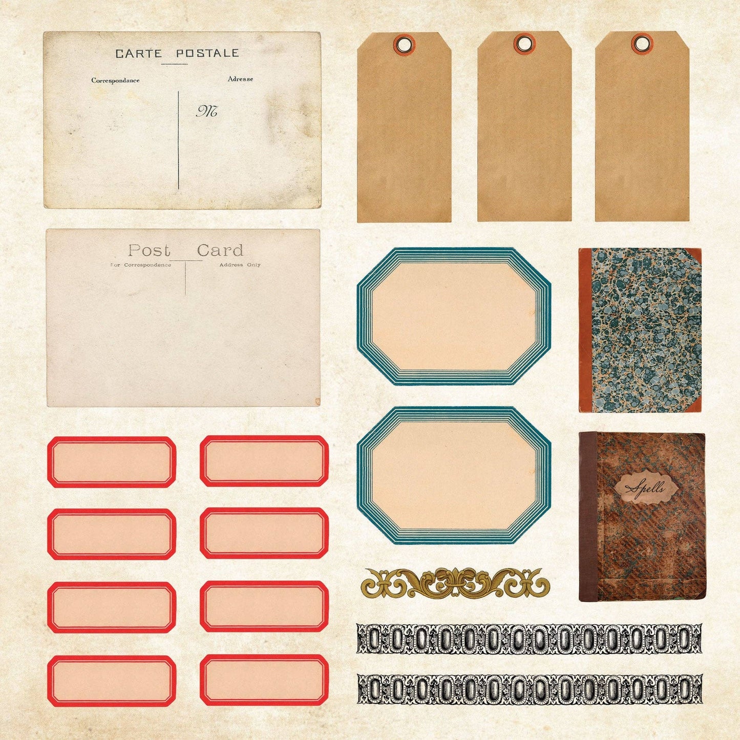 Mystical Ephemera Stickers | An Enchanting Vintage Sticker Book | Over 900 Decals