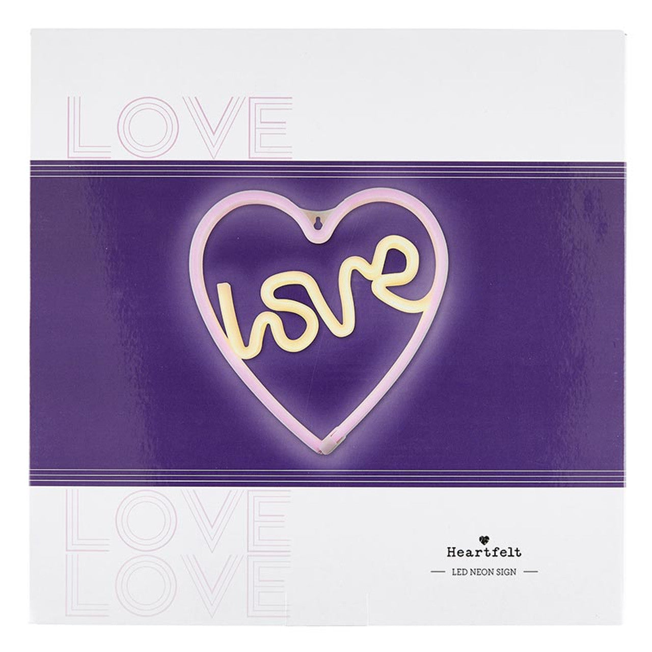 Love Neon LED Light | Heart Shaped Wall Art Sign