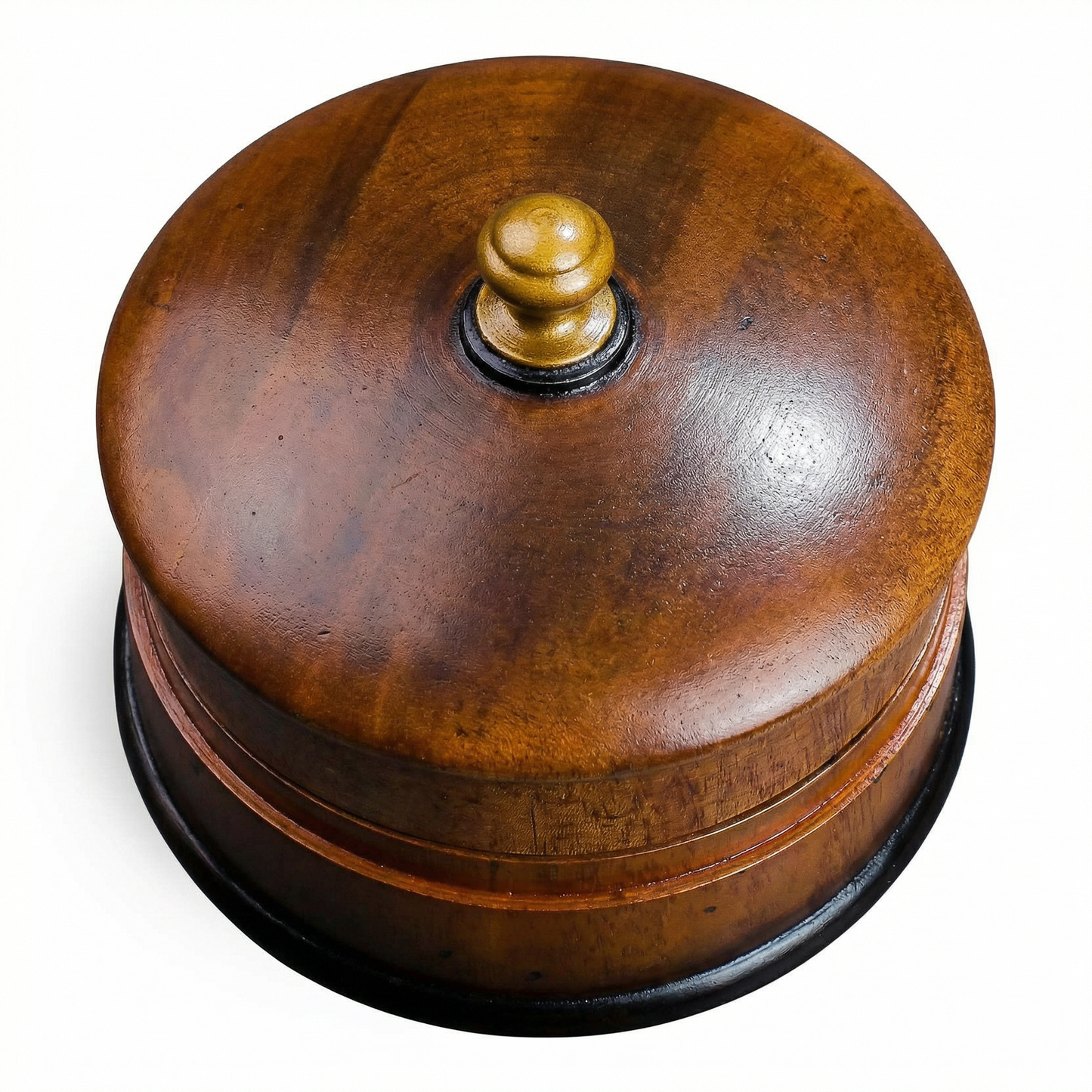 Nautical Dry Compass with Wooden Lid | Vintage Maritime Desk Compass