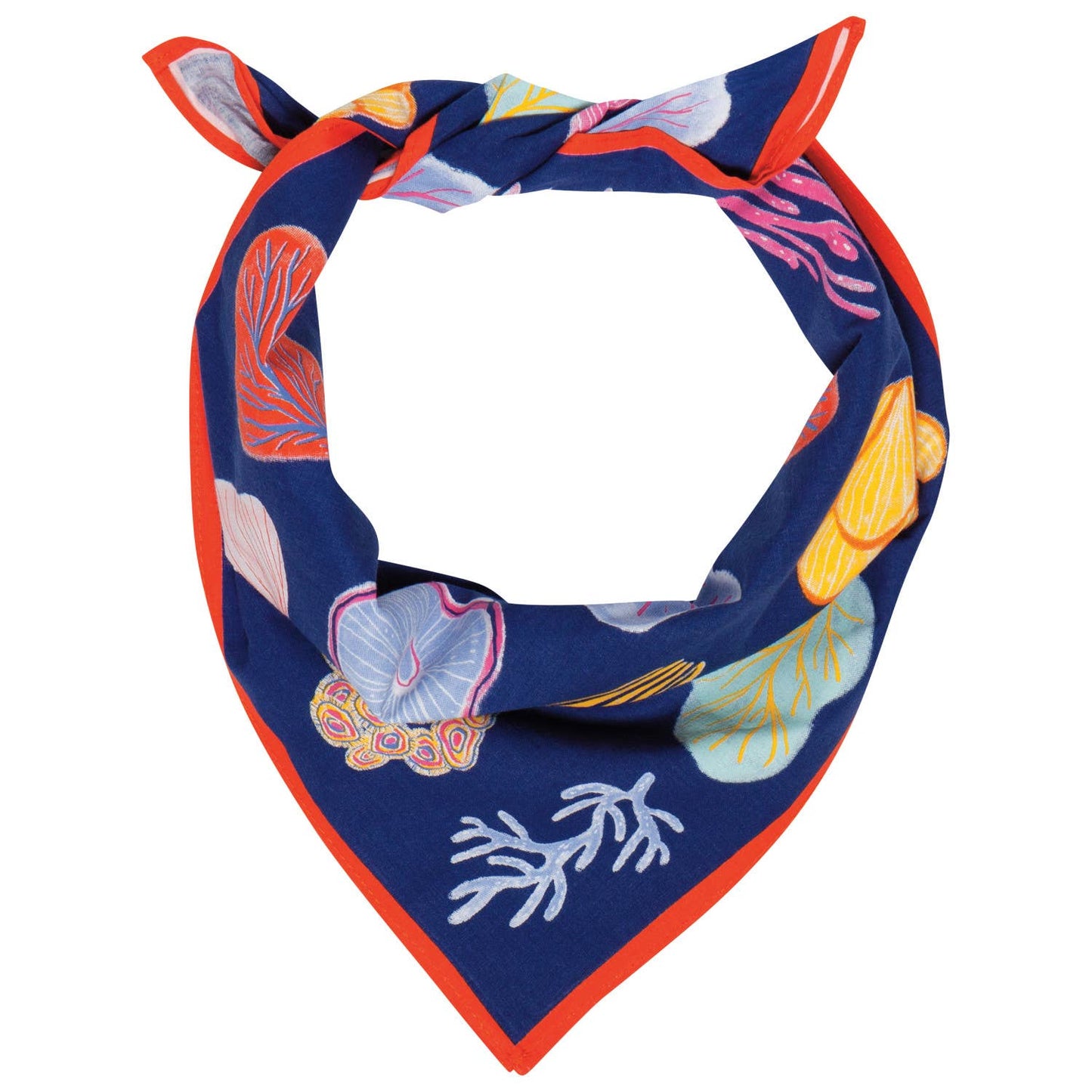Colorful bandana with coral reef patterns