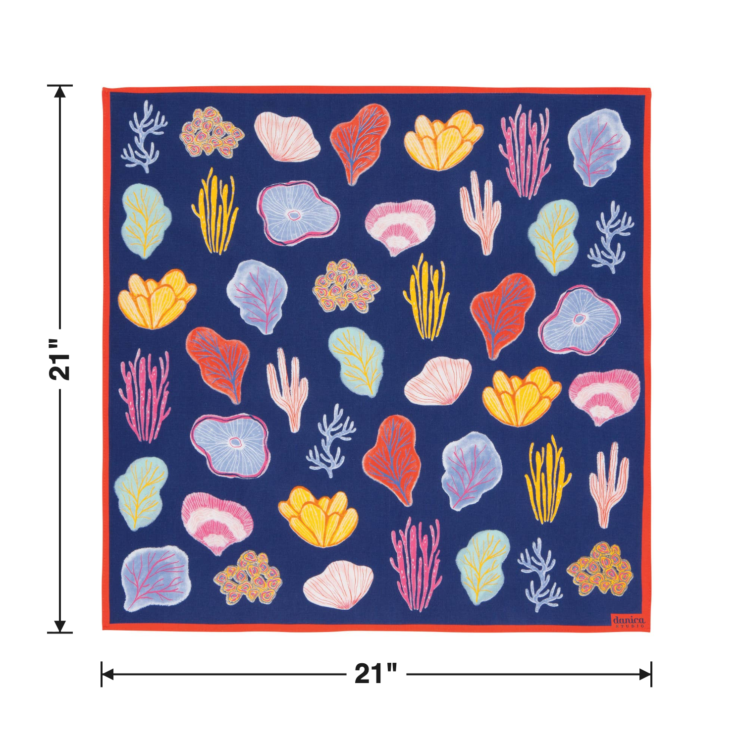 Size chart — 21" x 21"