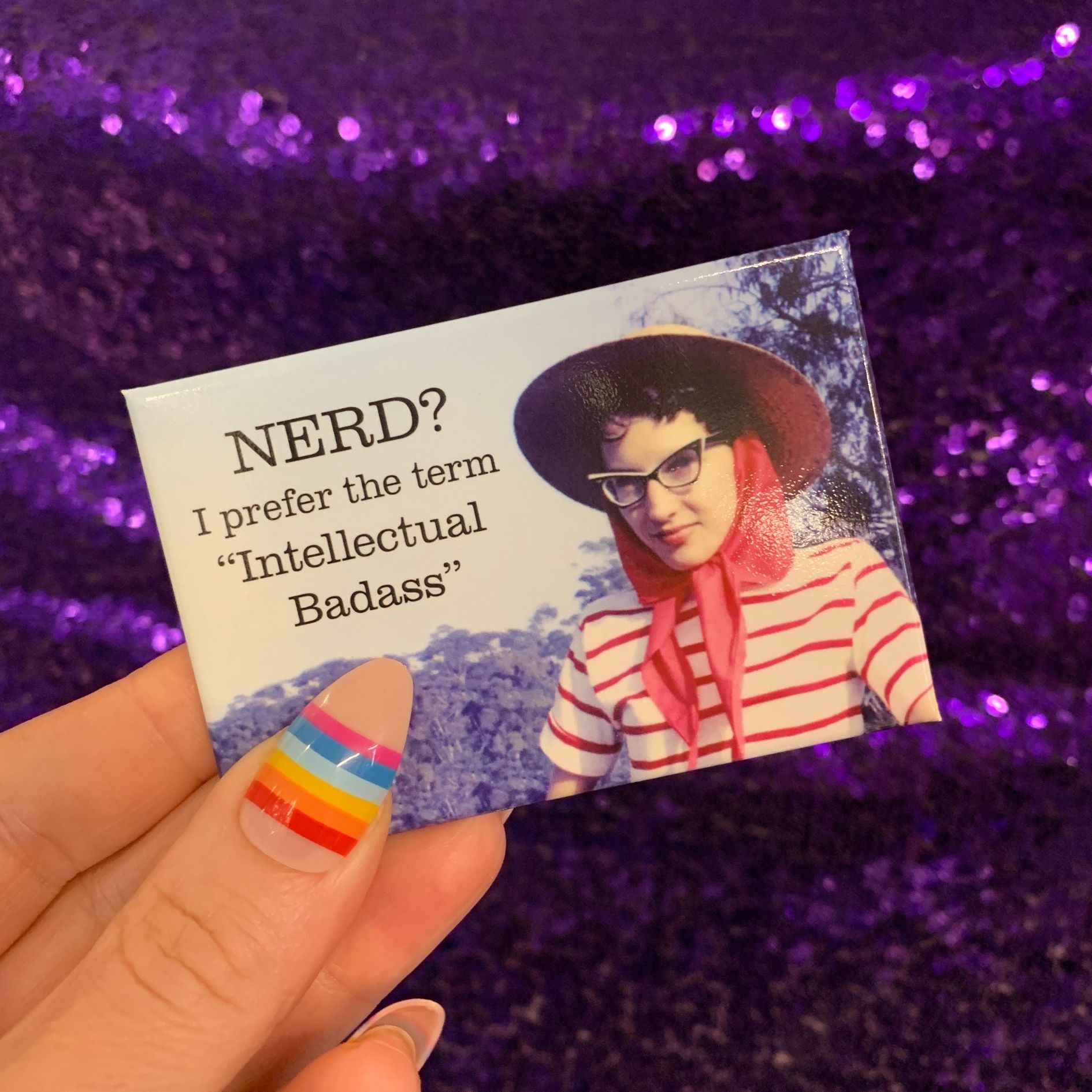 Nerd? I Prefer The Term Intellectual Badass Rectangular Magnet