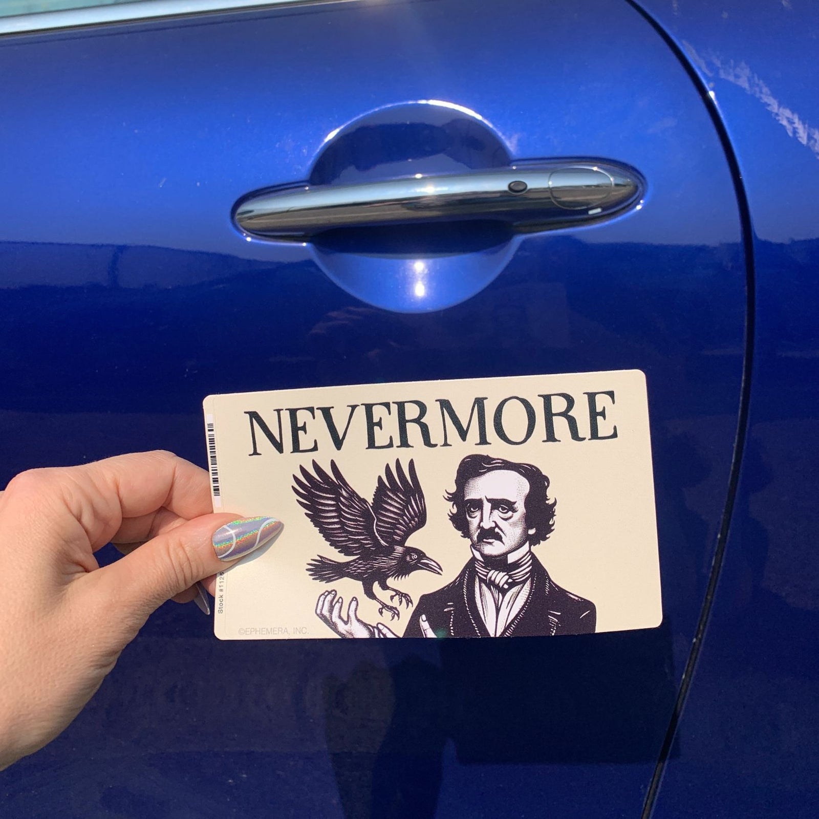 Nevermore Vinyl Sticker | Rectangular Large Size Decal | 6" x 3.4"