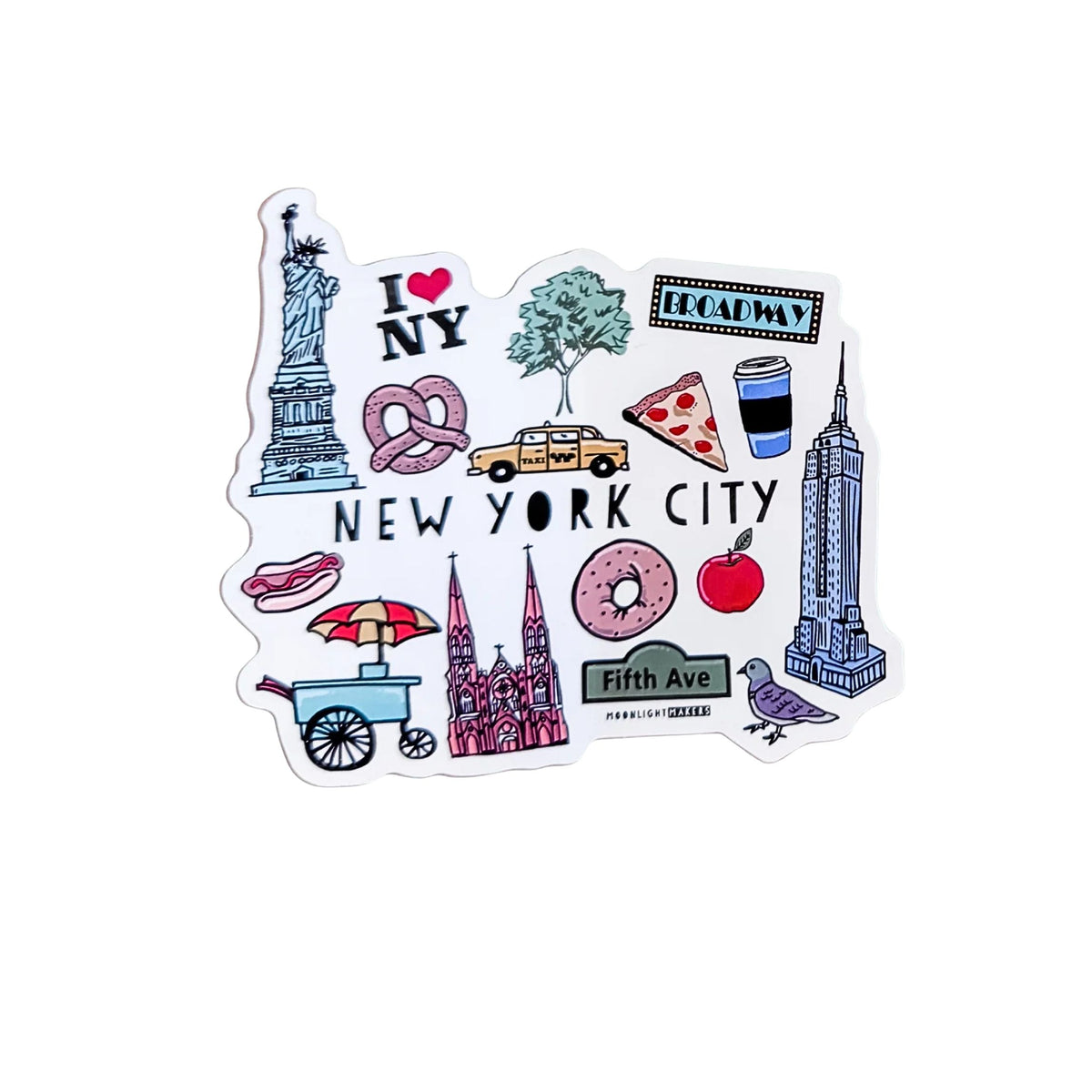 New York City Collage Vinyl Sticker
