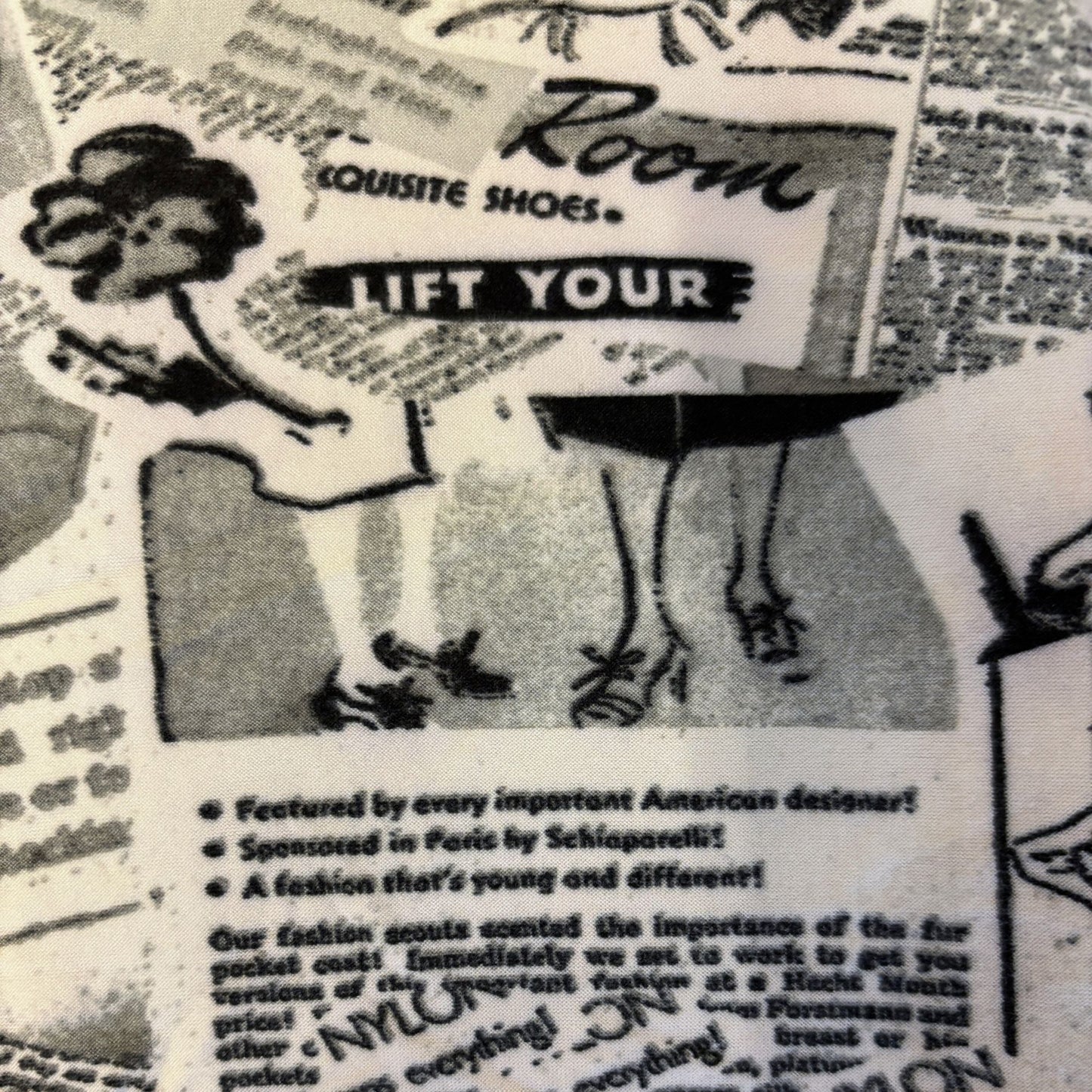 Newspaper Print Long Sleeve Mock Neck Crop Top | Trendy Fitted Graphic Top [SM–XL]