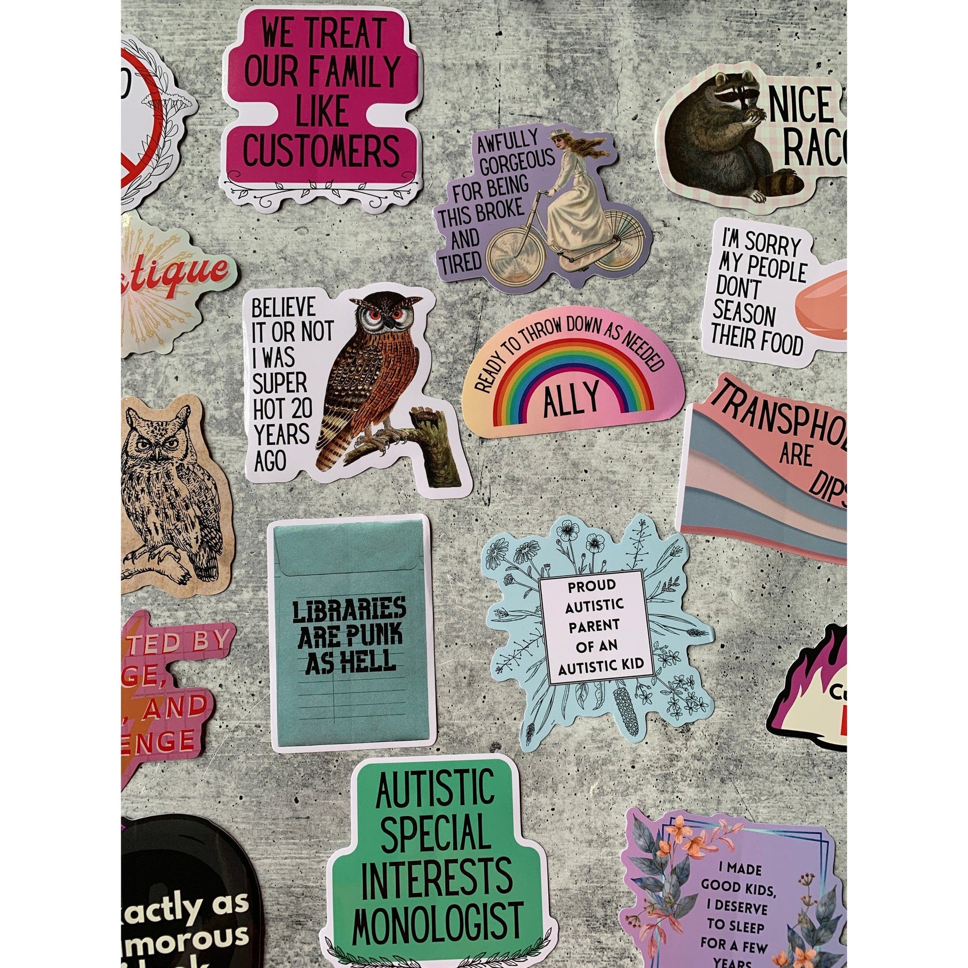 Nice Racc Die Cut Vinyl Sticker | Punny Vintage Historical Animal Illustration