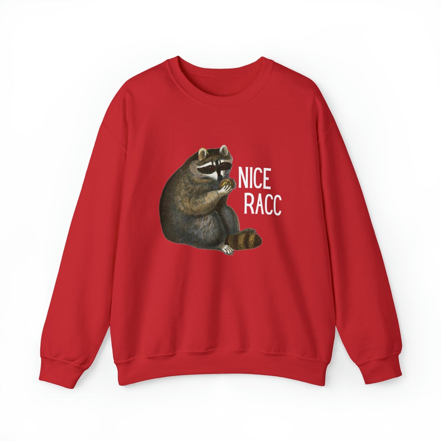 Nice Racc Unisex Heavy Blend™ Crewneck Sweatshirt Sizes SM-5XL | Plus Size Available