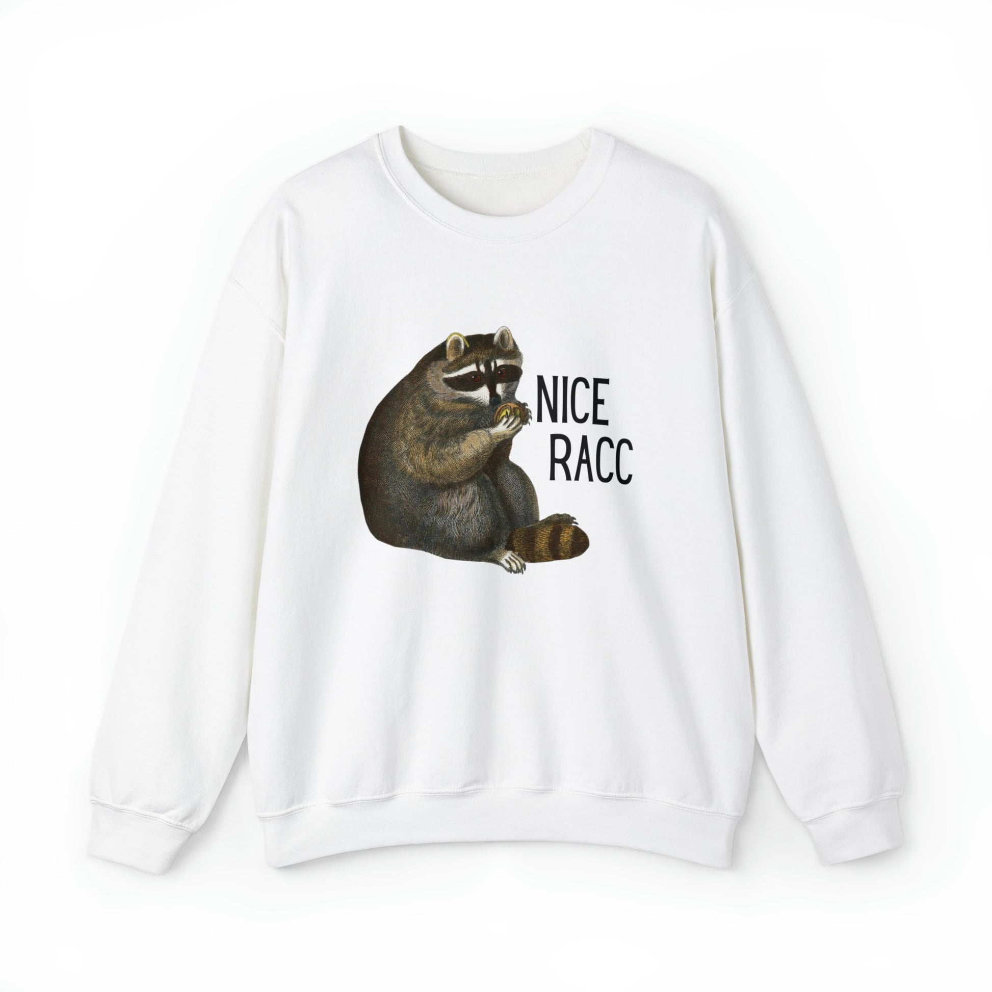 Nice Racc Unisex Heavy Blend™ Crewneck Sweatshirt Sizes SM-5XL | Plus Size Available