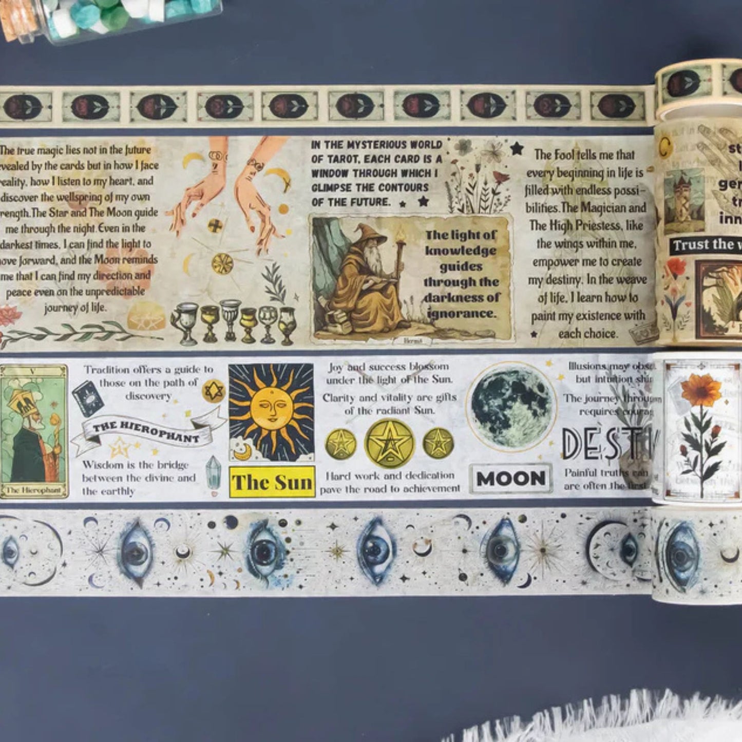 Night of Astrology Washi Tape Set | 29 Rolls Celestial & Tarot Themed Decorative Craft Tape