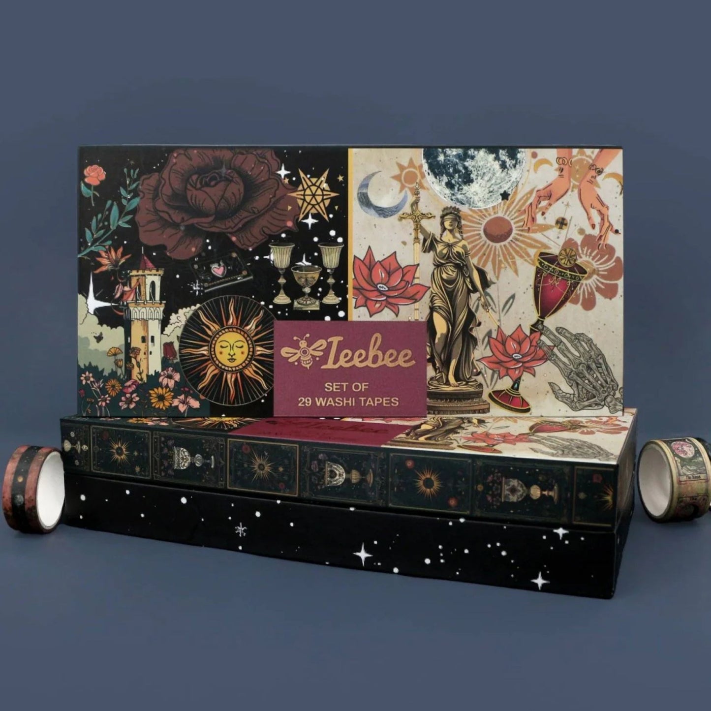 Night of Astrology Washi Tape Set | 29 Rolls Celestial & Tarot Themed Decorative Craft Tape