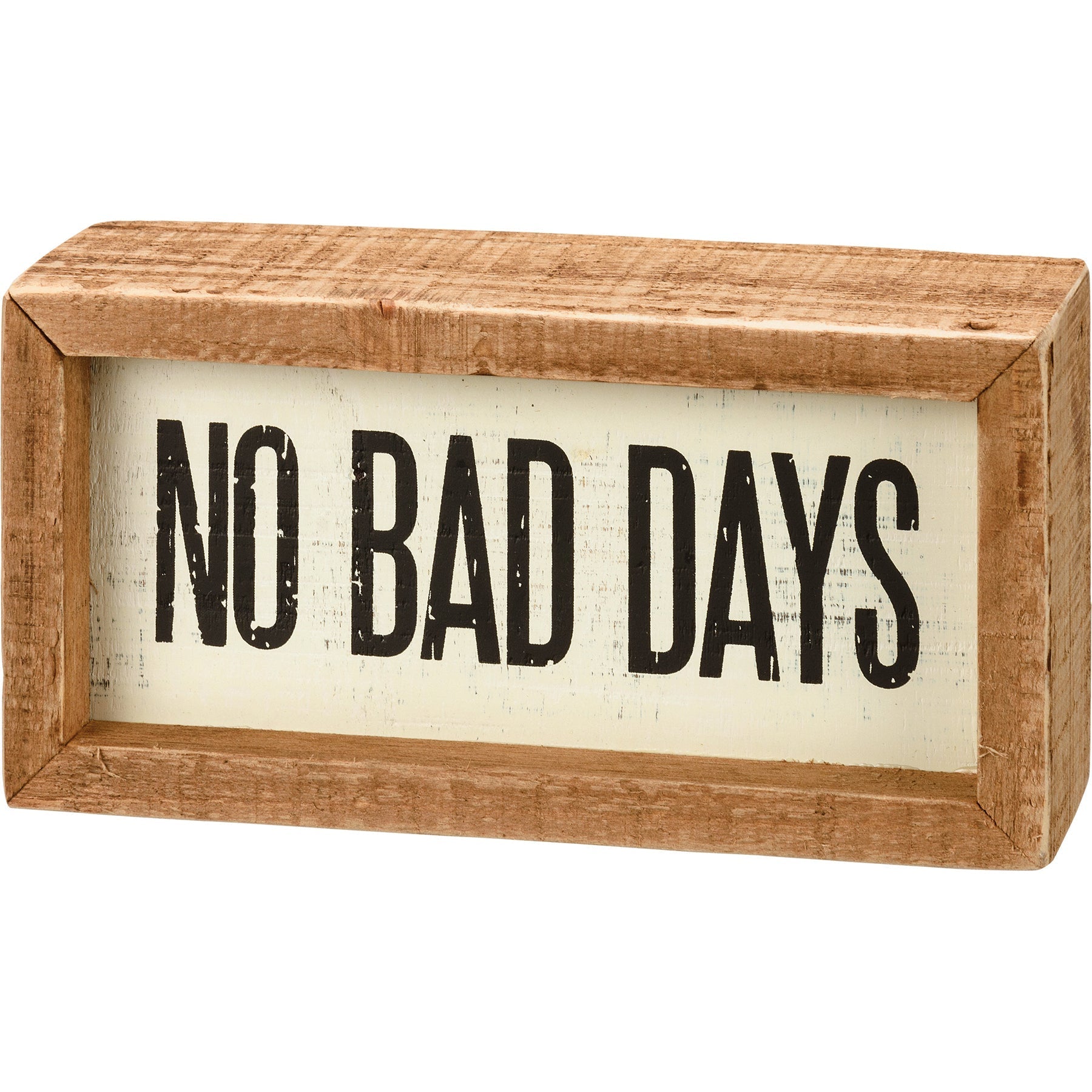 No Bad Days Wooden Inset Box Sign | Rustic Farmhouse