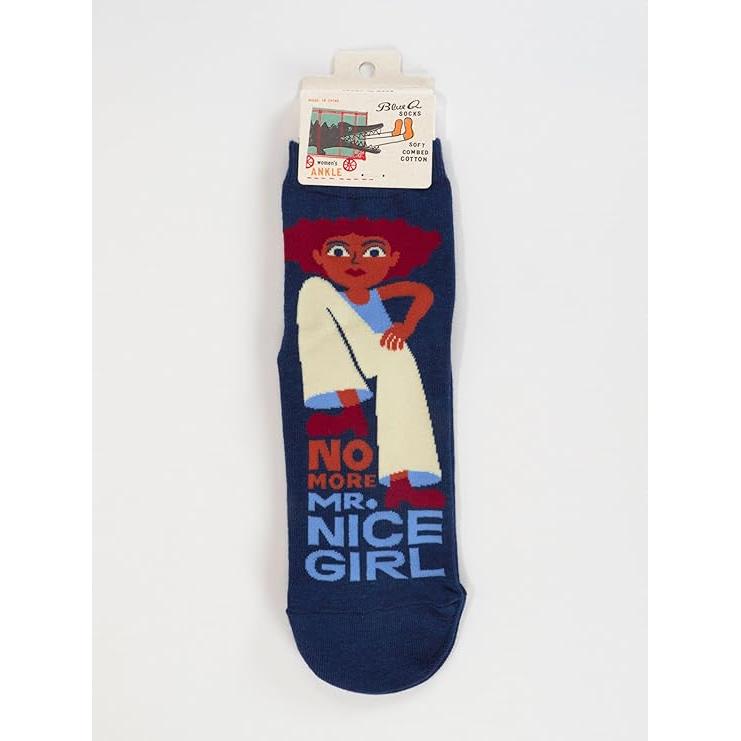 No More Mr. Nice Girl Women's Ankle Socks | BlueQ at GetBullish