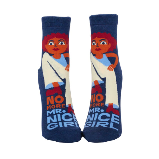 No More Mr. Nice Girl Women's Ankle Socks | BlueQ at GetBullish