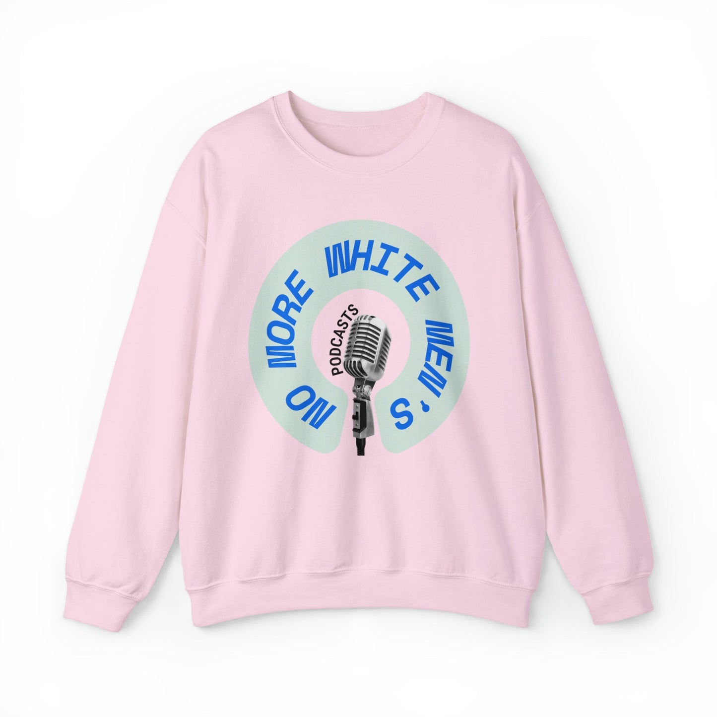 No More White Men's Podcasts Unisex Heavy Blend™ Crewneck Sweatshirt Sizes SM-5XL | Plus Size Available