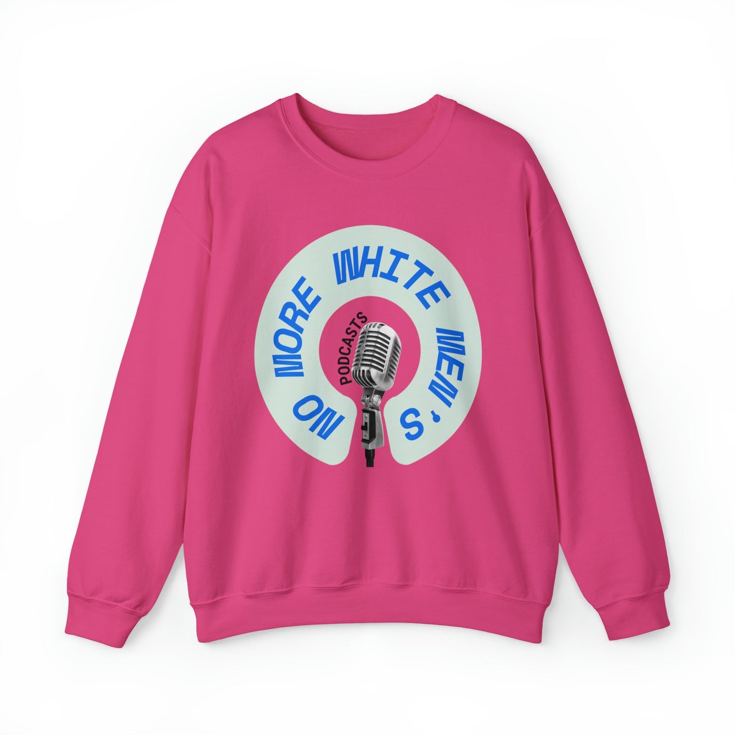 No More White Men's Podcasts Unisex Heavy Blend™ Crewneck Sweatshirt Sizes SM-5XL | Plus Size Available