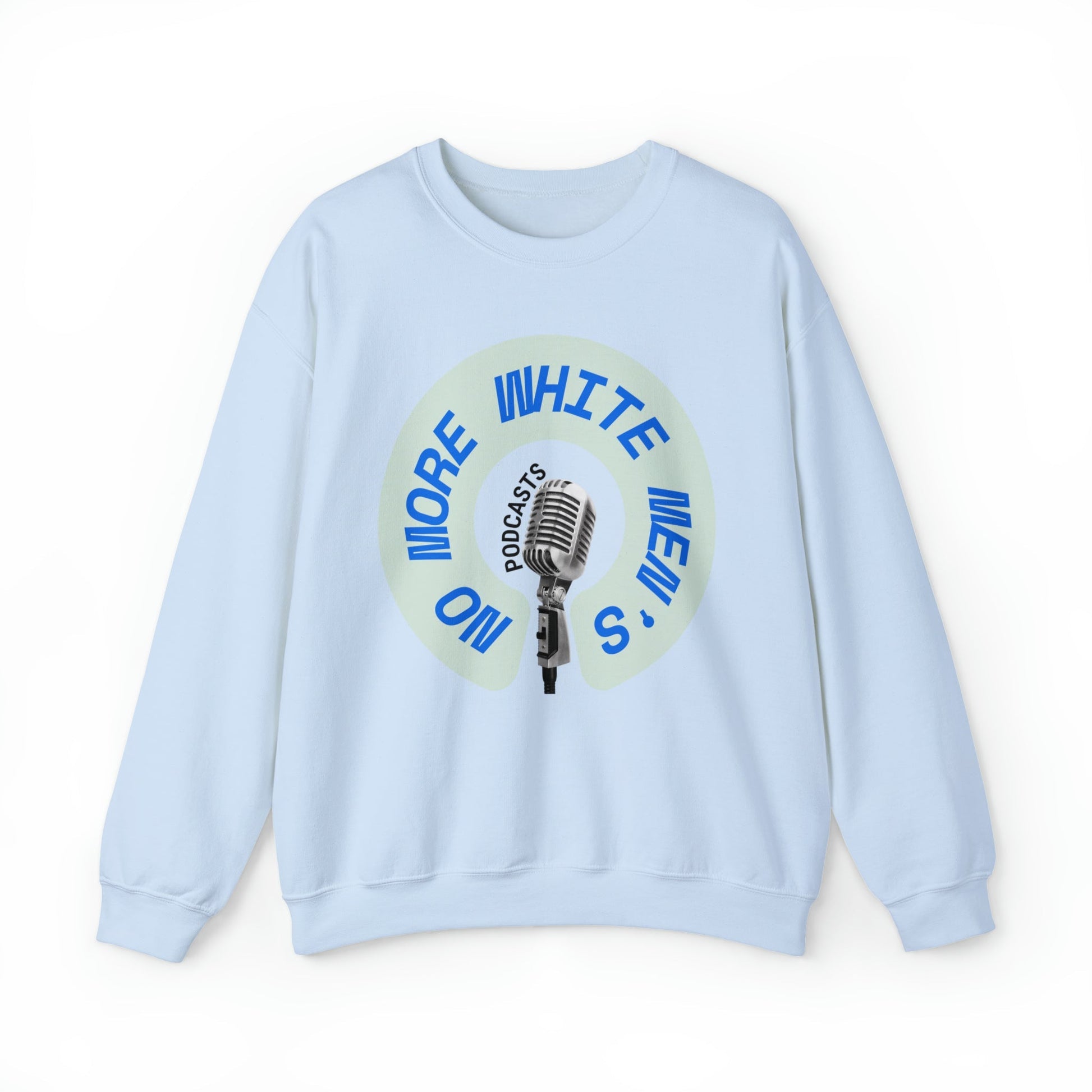 No More White Men's Podcasts Unisex Heavy Blend™ Crewneck Sweatshirt Sizes SM-5XL | Plus Size Available