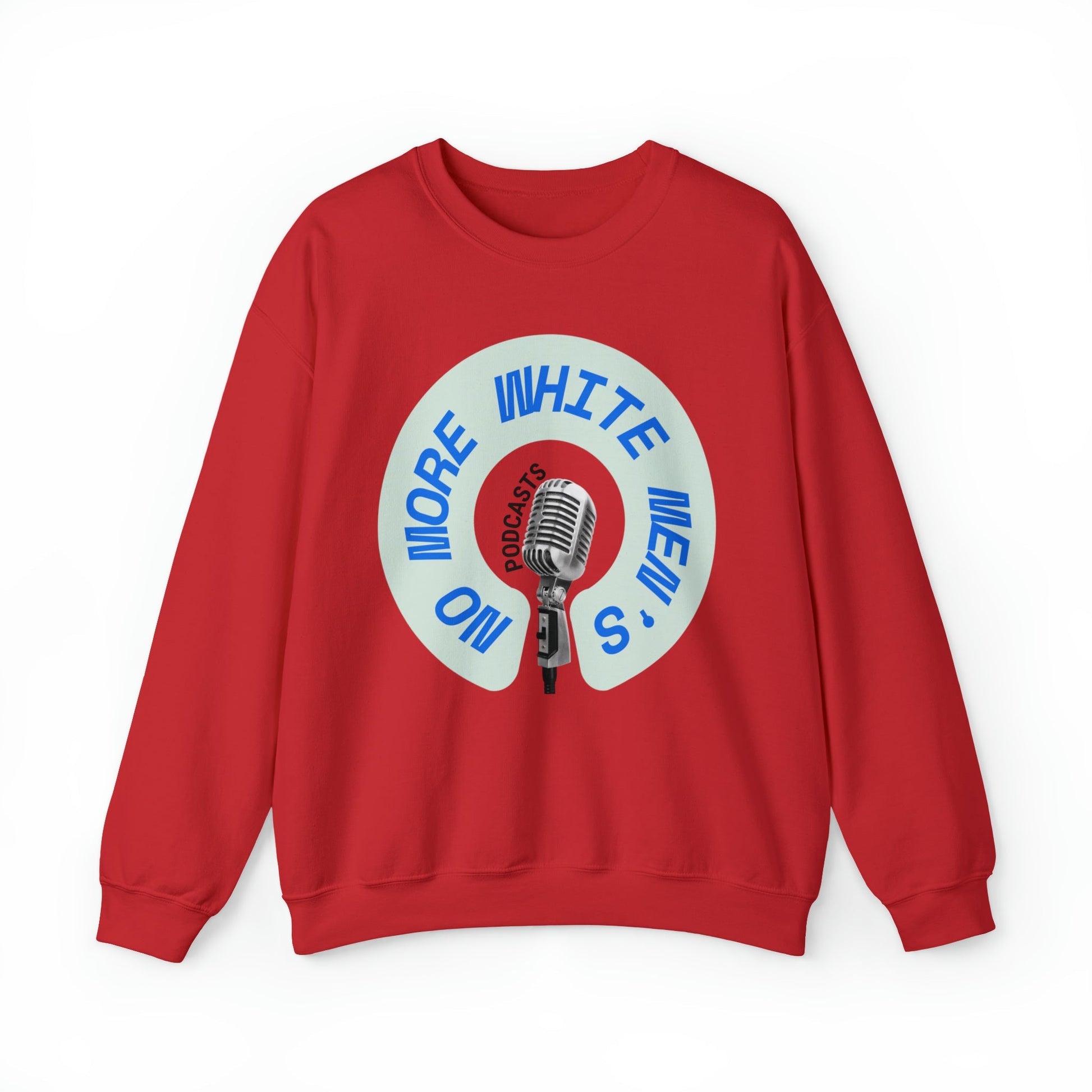 No More White Men's Podcasts Unisex Heavy Blend™ Crewneck Sweatshirt Sizes SM-5XL | Plus Size Available