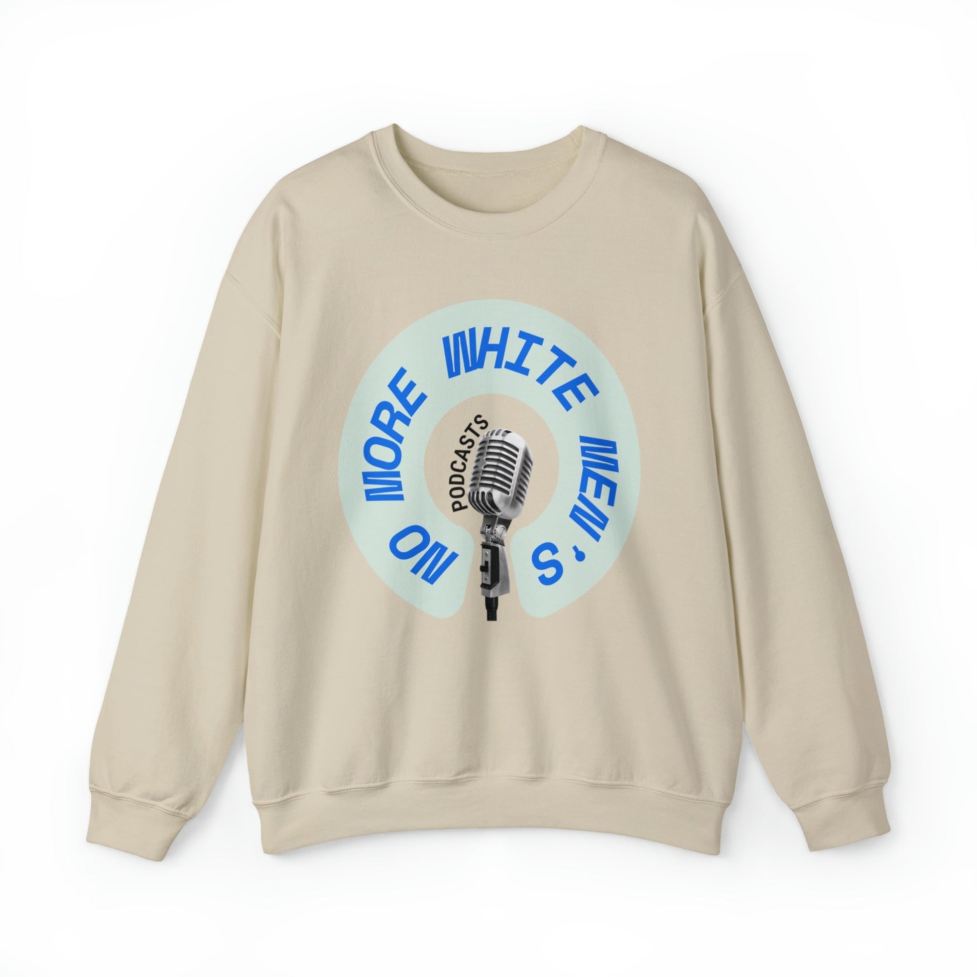 No More White Men's Podcasts Unisex Heavy Blend™ Crewneck Sweatshirt Sizes SM-5XL | Plus Size Available