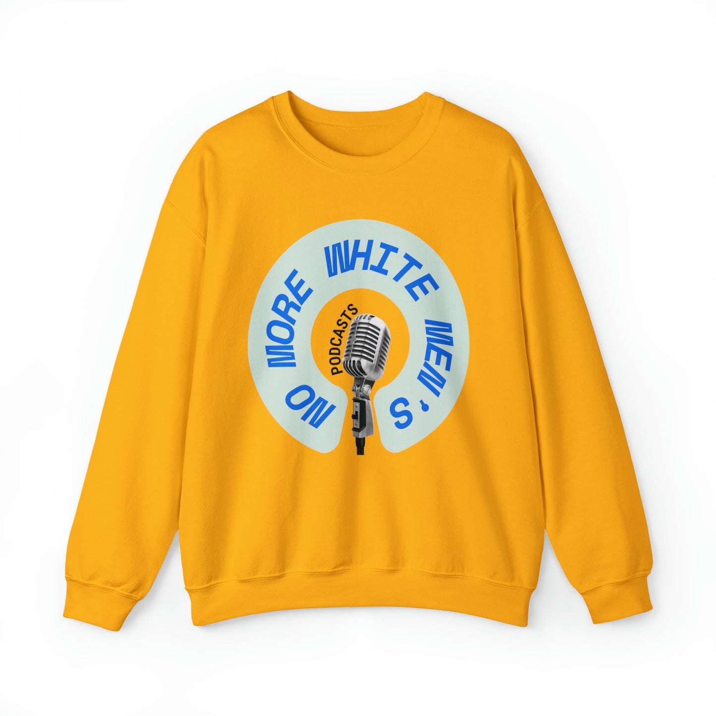 No More White Men's Podcasts Unisex Heavy Blend™ Crewneck Sweatshirt Sizes SM-5XL | Plus Size Available