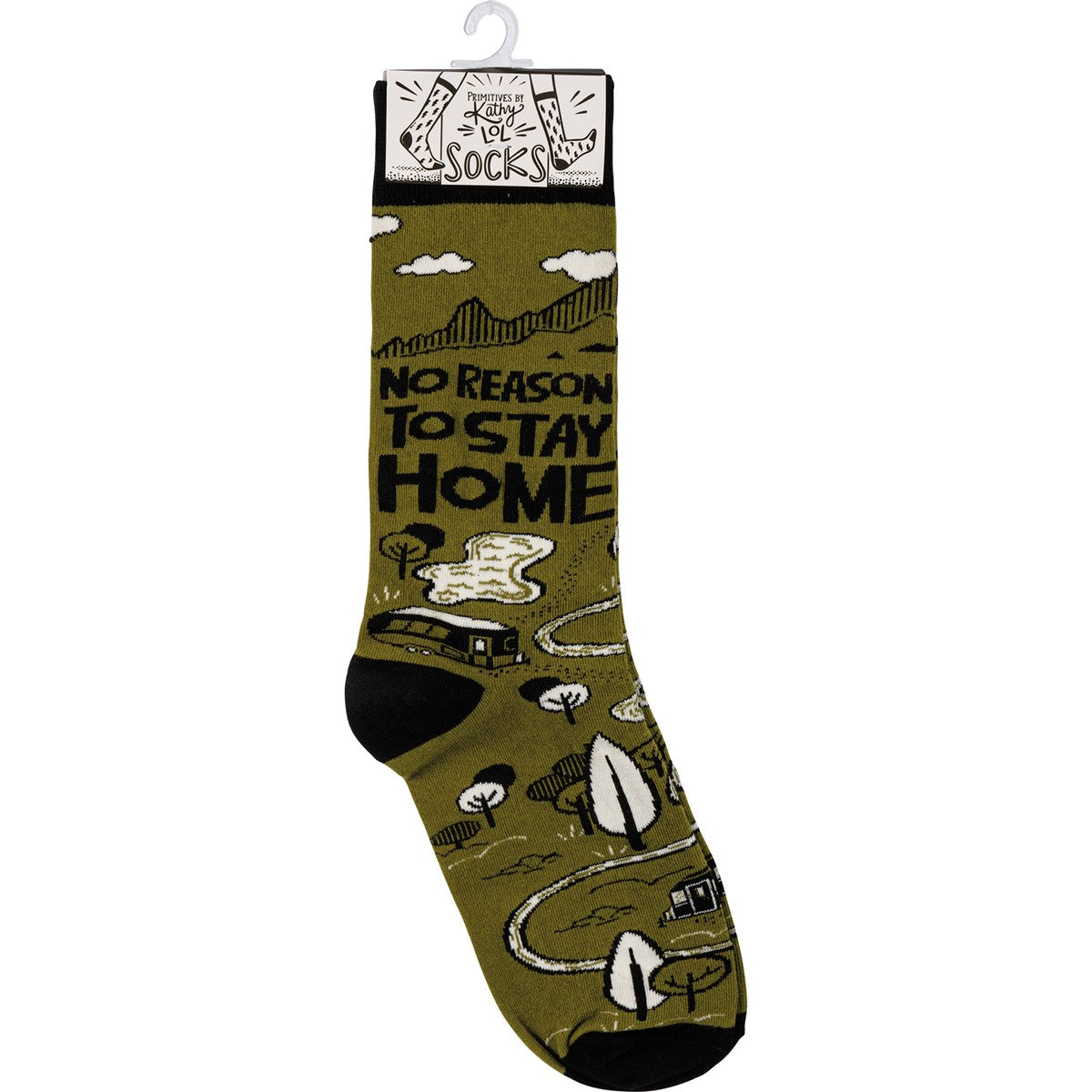 No Reason To Stay Home Socks | Funny Socks